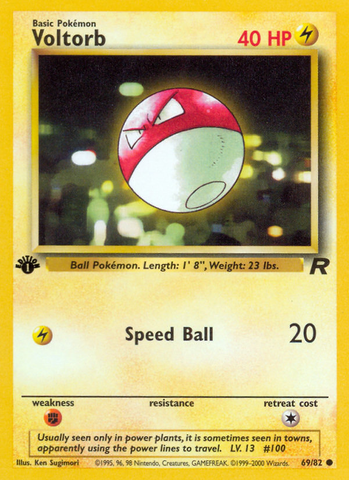 Voltorb (69/82) [Team Rocket 1st Edition] - Destination Retro