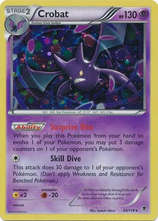 Crobat (33/119) (Cosmos Holo) [XY: Phantom Forces] - Destination Retro