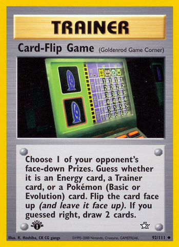 Card-Flip Game (92/111) [Neo Genesis 1st Edition] - Destination Retro