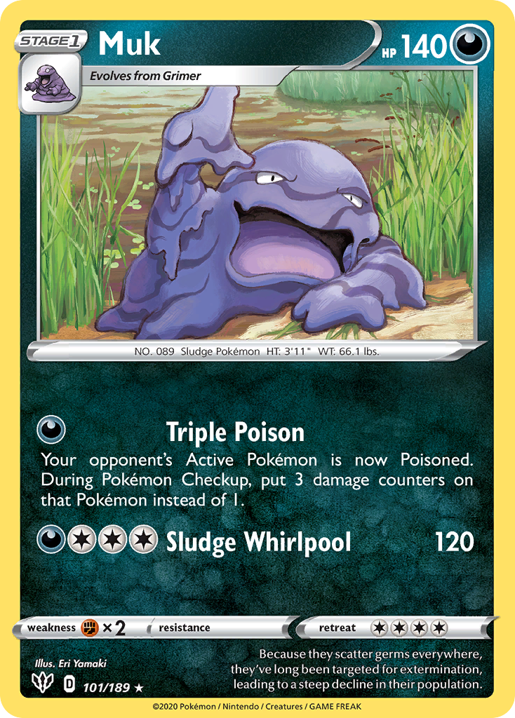 Muk (101/189) [Sword & Shield: Darkness Ablaze] - Destination Retro