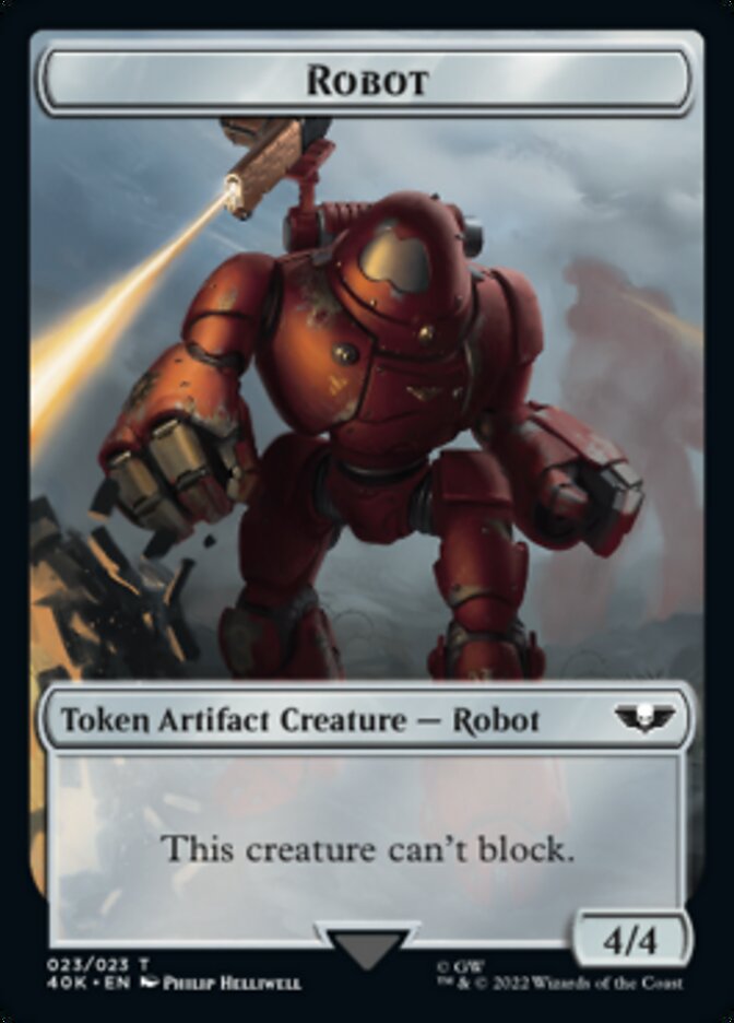 Astartes Warrior // Robot Double-sided Token (Surge Foil) [Universes Beyond: Warhammer 40,000 Tokens] - Destination Retro