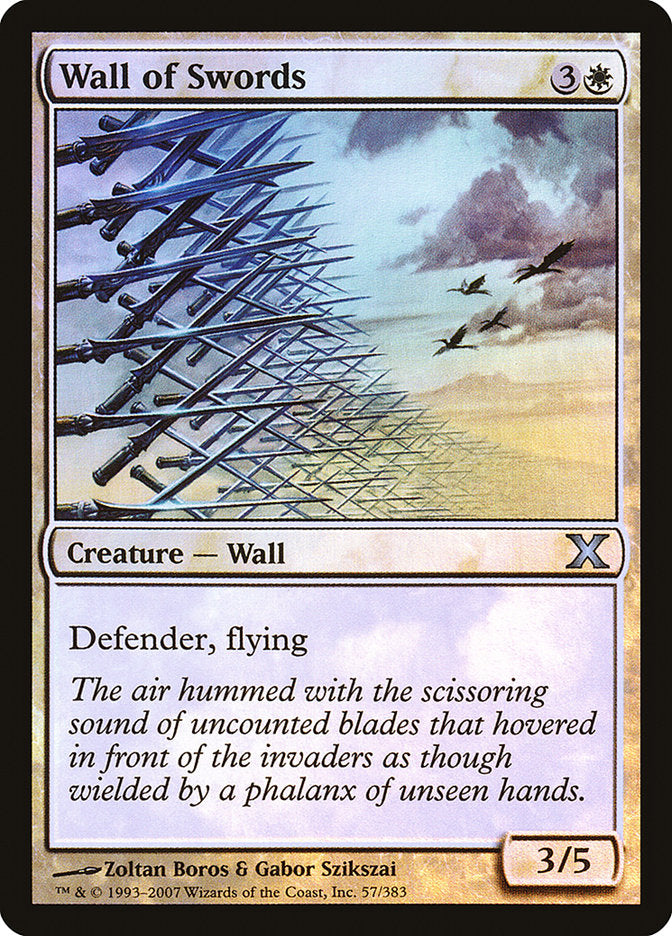 Wall of Swords (Premium Foil) [Tenth Edition] - Destination Retro