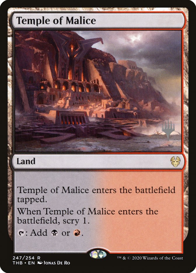 Temple of Malice (Promo Pack) [Theros Beyond Death Promos] - Destination Retro