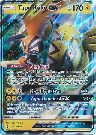 Tapu Koko GX (47/145) (Jumbo Card) [Sun & Moon: Guardians Rising] - Destination Retro