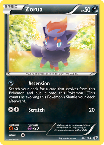 Zorua (89/113) [Black & White: Legendary Treasures] - Destination Retro