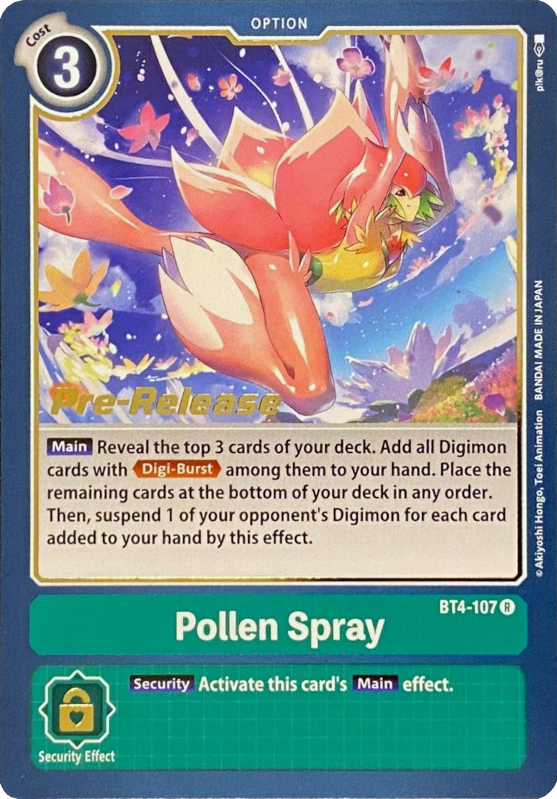 Pollen Spray [BT4-107] [Great Legend Pre-Release Promos] - Destination Retro