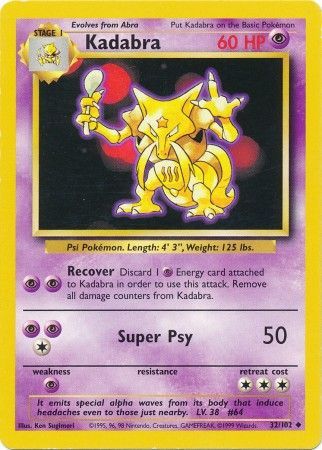 Kadabra (32/102) [Base Set Unlimited] - Destination Retro