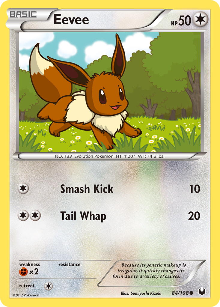 Eevee (84/108) [Black & White: Dark Explorers] - Destination Retro