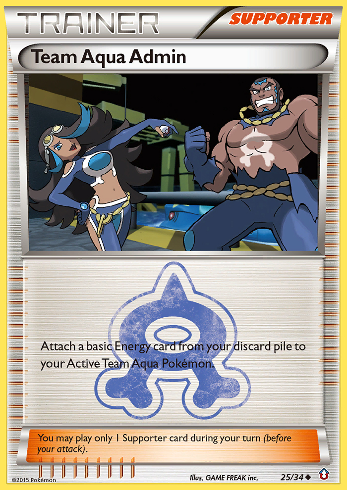 Team Aqua Admin (25/34) [XY: Double Crisis] - Destination Retro