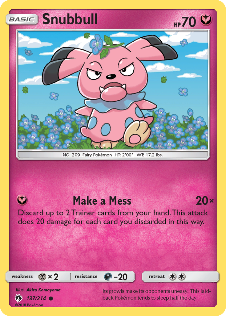 Snubbull (137/214) [Sun & Moon: Lost Thunder] - Destination Retro