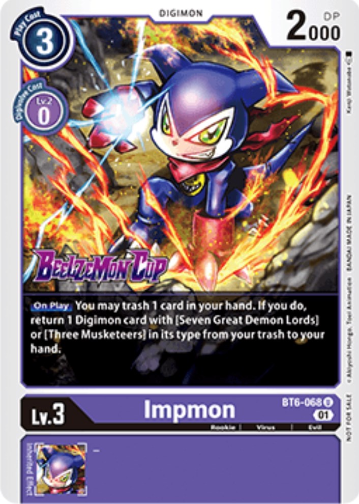 Impmon [BT6-068] (Beelzemon Cup Participation) [Starter Deck: Beelzemon Advanced Deck Set Promos] - Destination Retro