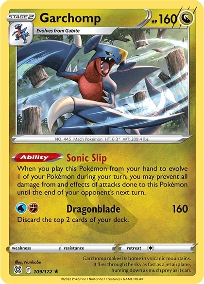 Garchomp (109/172) [Sword & Shield: Brilliant Stars] - Destination Retro