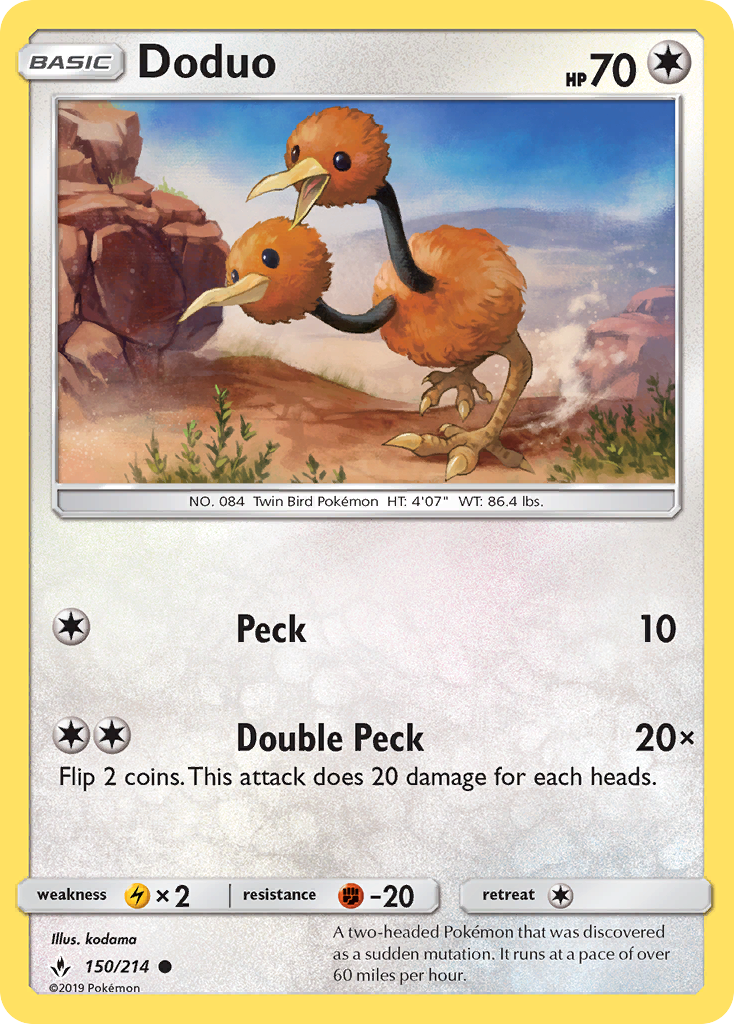 Doduo (150/214) [Sun & Moon: Unbroken Bonds] - Destination Retro
