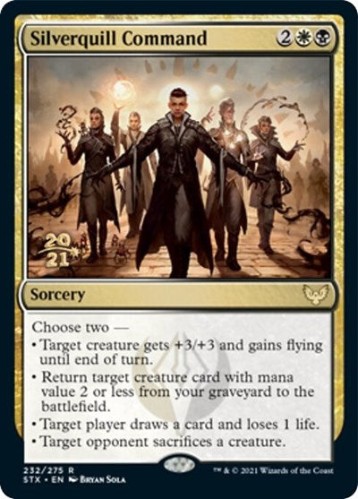 Silverquill Command [Strixhaven: School of Mages Prerelease Promos] - Destination Retro