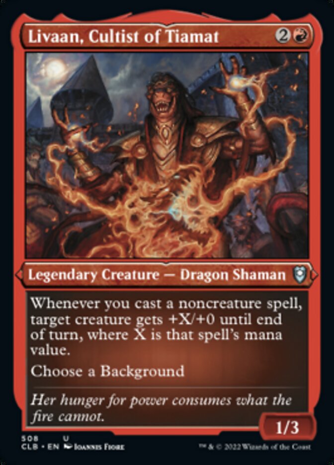 Livaan, Cultist of Tiamat (Foil Etched) [Commander Legends: Battle for Baldur's Gate] - Destination Retro