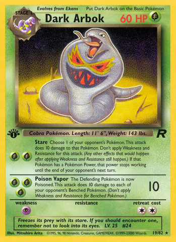 Dark Arbok (19/82) [Team Rocket 1st Edition] - Destination Retro