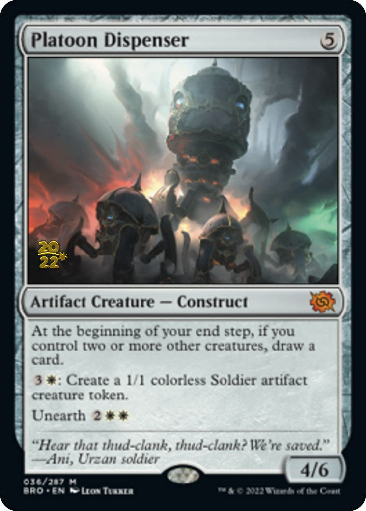 Platoon Dispenser [The Brothers' War: Prerelease Promos] - Destination Retro