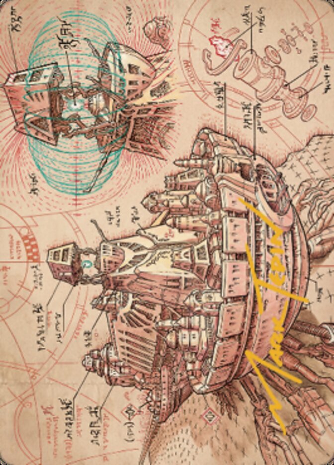 Defense Grid Art Card (Gold-Stamped Signature) [The Brothers' War Art Series] - Destination Retro