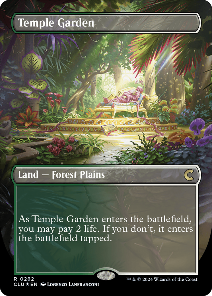 Temple Garden (Borderless) [Ravnica: Clue Edition] - Destination Retro