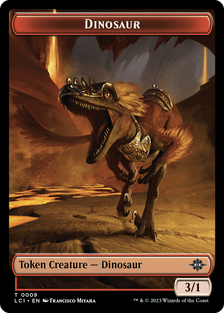 Treasure (0002) // Dinosaur (0009) Double-Sided Token [Jurassic World Collection Tokens] - Destination Retro