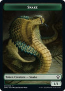 Human // Snake Double-sided Token [Dominaria United Commander Tokens] - Destination Retro