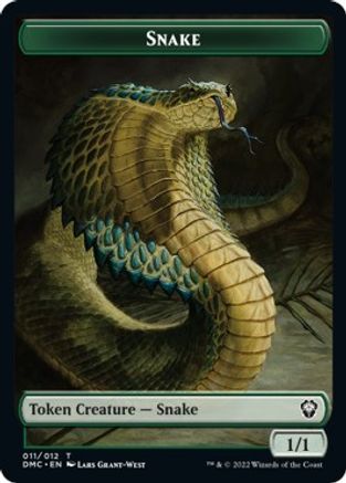 Human // Snake Double-sided Token [Dominaria United Commander Tokens] - Destination Retro