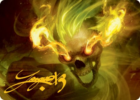 Flameskull Art Card (Gold-Stamped Signature) [Dungeons & Dragons: Adventures in the Forgotten Realms Art Series] - Destination Retro