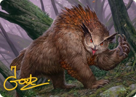 Owlbear Art Card (Gold-Stamped Signature) [Dungeons & Dragons: Adventures in the Forgotten Realms Art Series] - Destination Retro