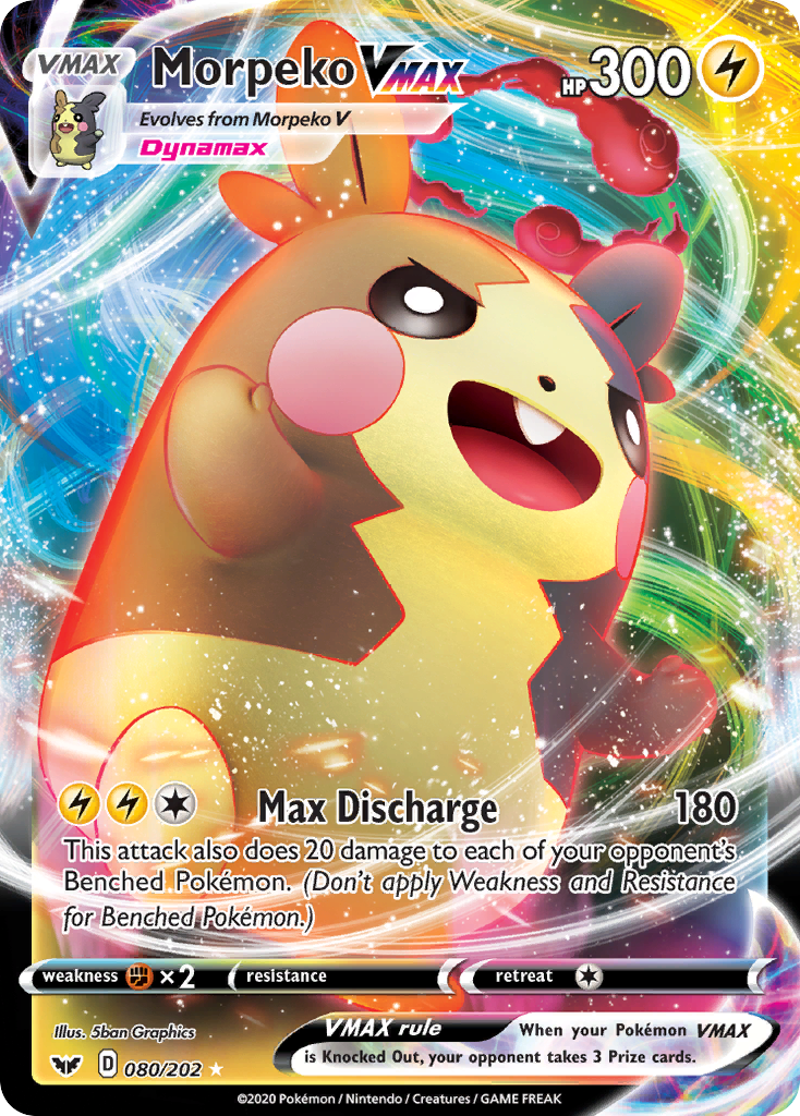 Morpeko VMAX (80/202) [Sword & Shield: Base Set] - Destination Retro
