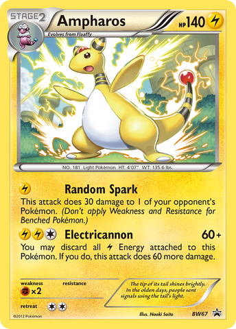 Ampharos (BW67) [Black & White: Black Star Promos] - Destination Retro