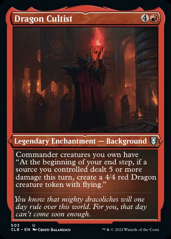 Dragon Cultist (Foil Etched) [Commander Legends: Battle for Baldur's Gate] - Destination Retro