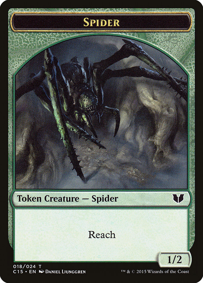 Bear // Spider Double-Sided Token [Commander 2015 Tokens] - Destination Retro
