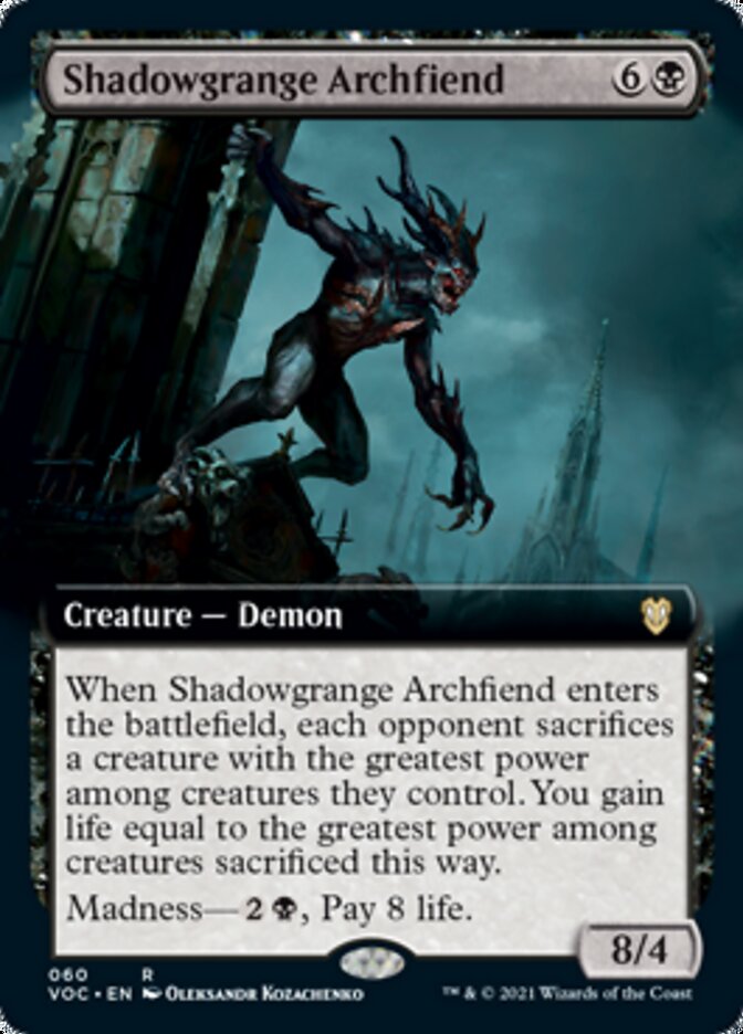 Shadowgrange Archfiend (Extended) [Innistrad: Crimson Vow Commander] - Destination Retro