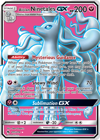 Alolan Ninetales GX (205/214) [Sun & Moon: Lost Thunder] - Destination Retro