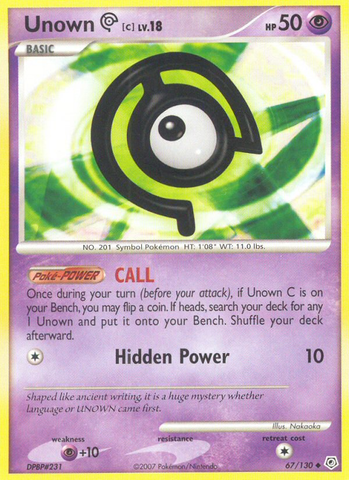 Unown C (67/130) [Diamond & Pearl: Base Set] - Destination Retro