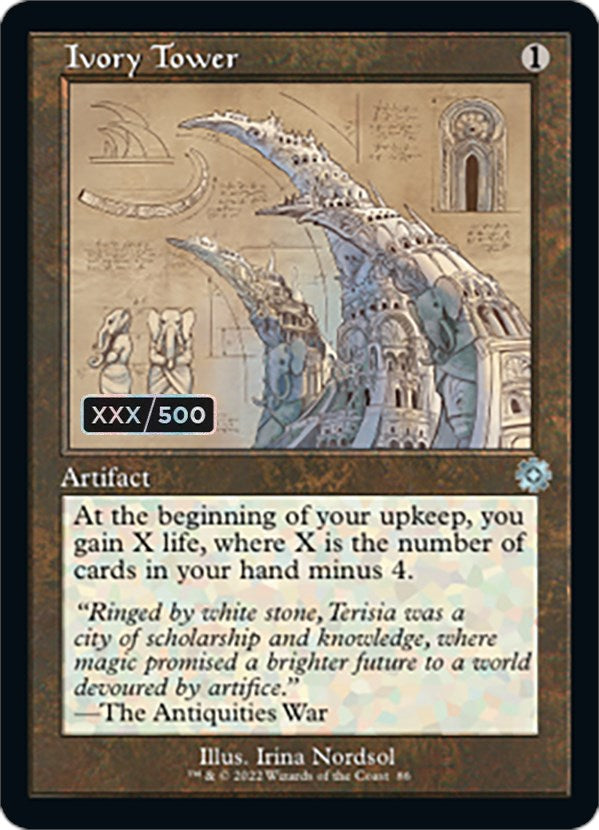Ivory Tower (Retro Schematic) (Serial Numbered) [The Brothers' War Retro Artifacts] - Destination Retro