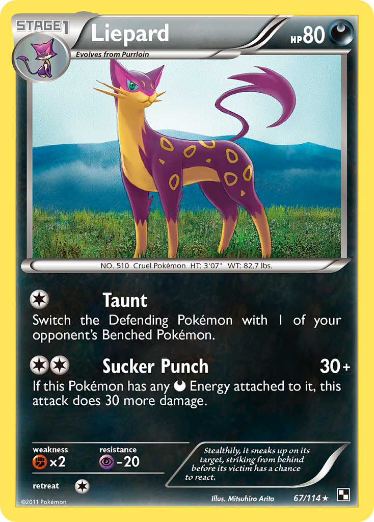 Liepard (67/114) [Black & White: Base Set] - Destination Retro
