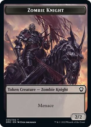 Zombie Knight // Griffin Double-sided Token [Dominaria United Commander Tokens] - Destination Retro