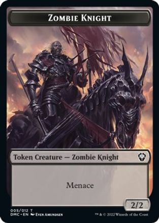Zombie Knight // Goblin Double-sided Token [Dominaria United Commander Tokens] - Destination Retro