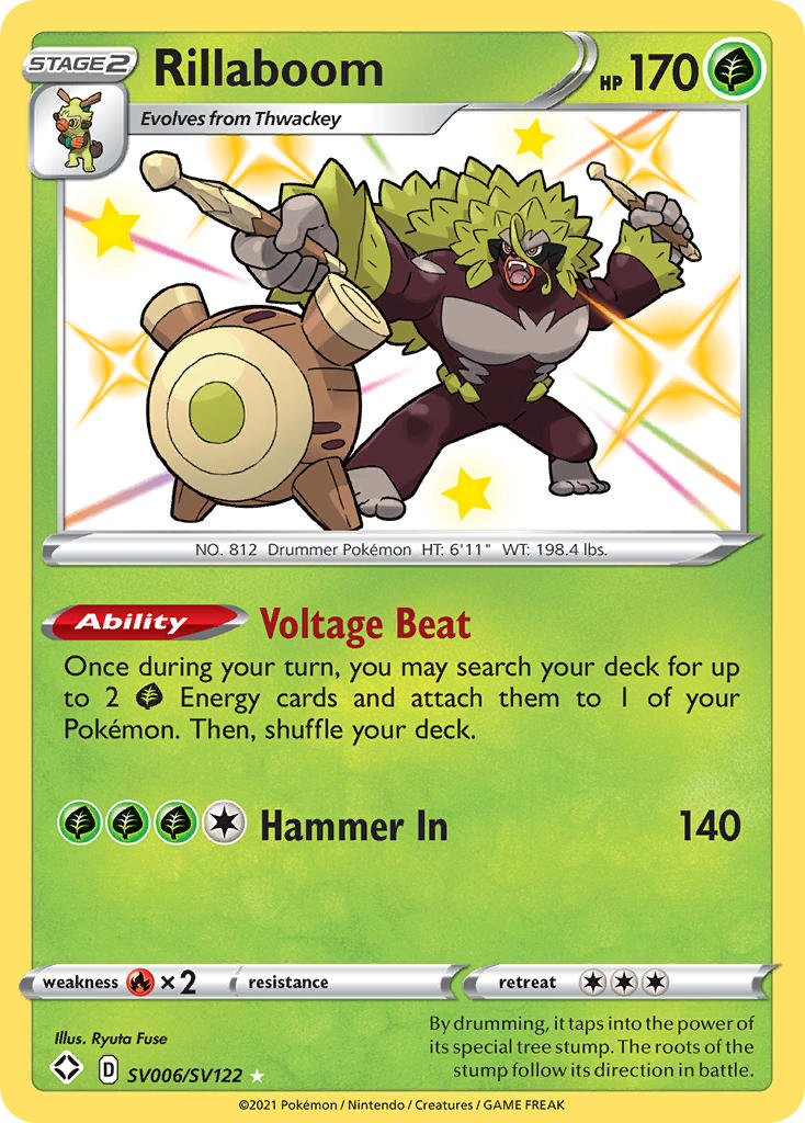 Rillaboom (SV006/SV122) [Sword & Shield: Shining Fates] - Destination Retro