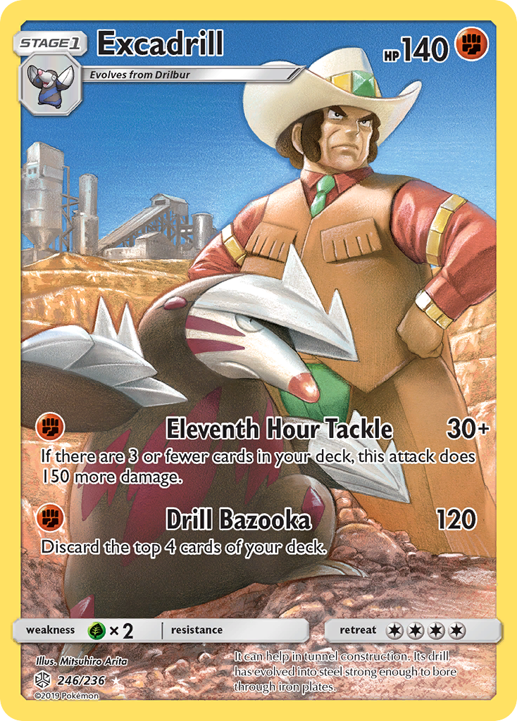 Excadrill (246/236) [Sun & Moon: Cosmic Eclipse] - Destination Retro