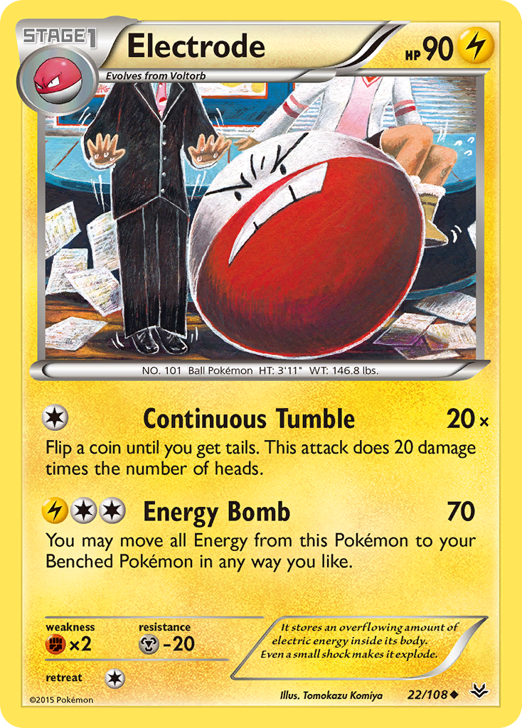 Electrode (22/108) [XY: Roaring Skies] - Destination Retro