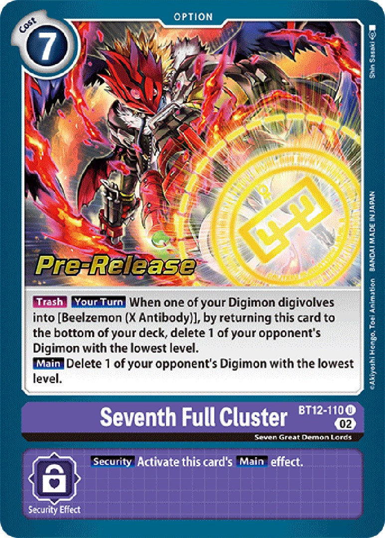 Seventh Full Cluster [BT12-110] [Across Time Pre-Release Cards] - Destination Retro