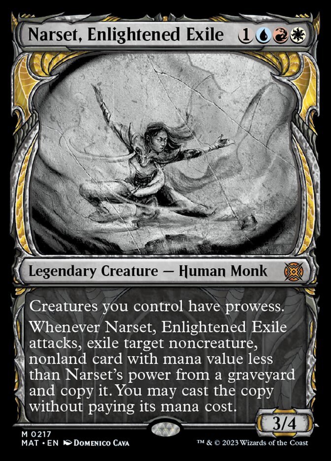 Narset, Enlightened Exile (Showcase Halo Foil) [March of the Machine: The Aftermath] - Destination Retro