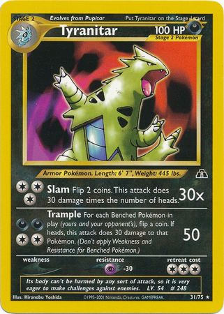 Tyranitar (31/75) [Neo Discovery Unlimited] - Destination Retro
