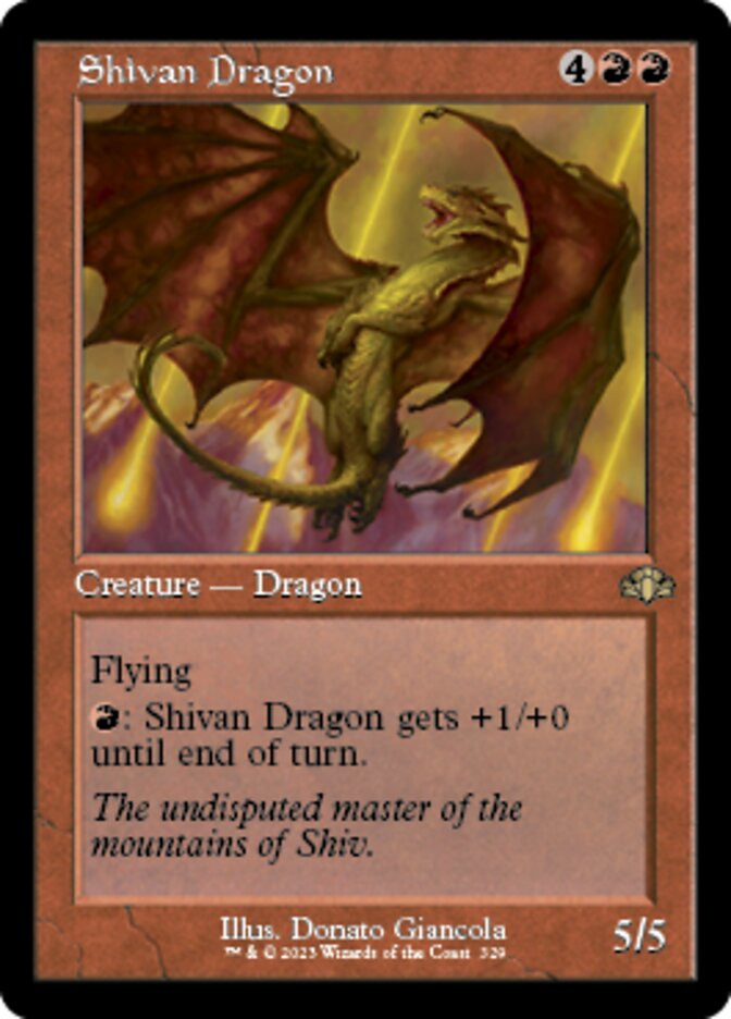 Shivan Dragon (Retro) [Dominaria Remastered] - Destination Retro