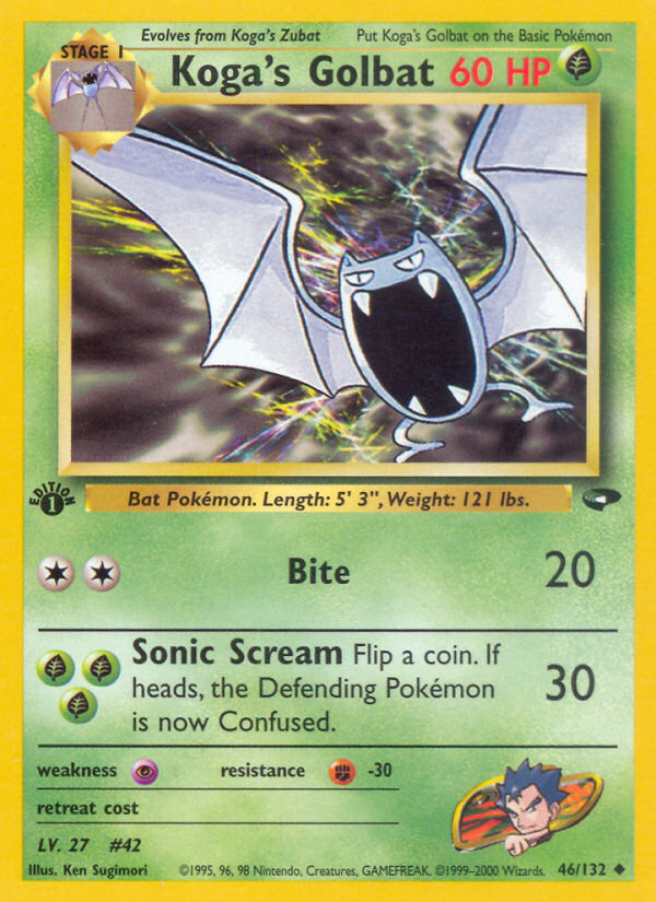 Koga's Golbat (46/132) [Gym Challenge 1st Edition] - Destination Retro