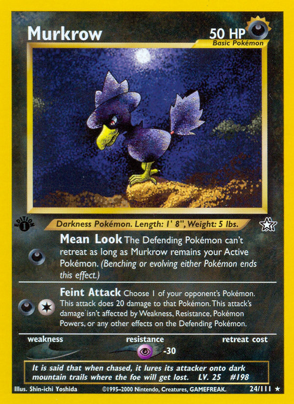 Murkrow (24/111) [Neo Genesis 1st Edition] - Destination Retro