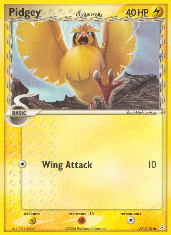 Pidgey (77/110) (Delta Species) [EX: Holon Phantoms] - Destination Retro