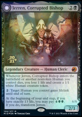 Jerren, Corrupted Bishop // Ormendahl, the Corrupted [Innistrad: Midnight Hunt Prerelease Promos] - Destination Retro